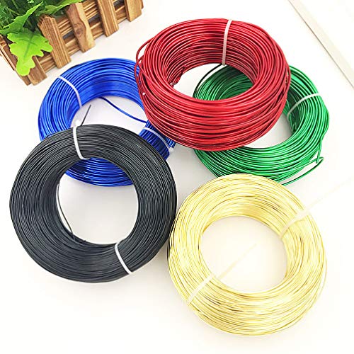 EXCEART 2Mm Fio Artesanal de Alumínio Armação de Metal Flexível Linha Artística Linha Beading Floral