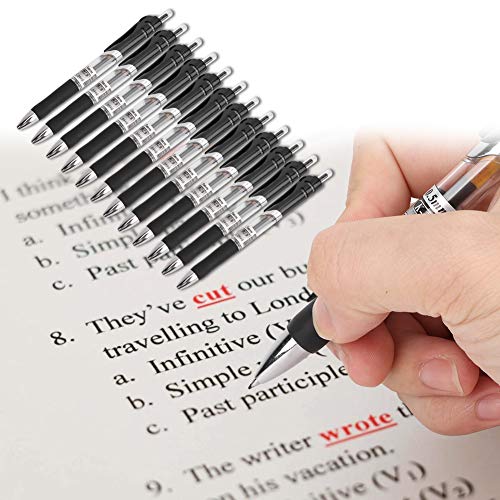 Pack 12 bolígrafos de tinta gel 0.5mm negro Haofy miniatura 5