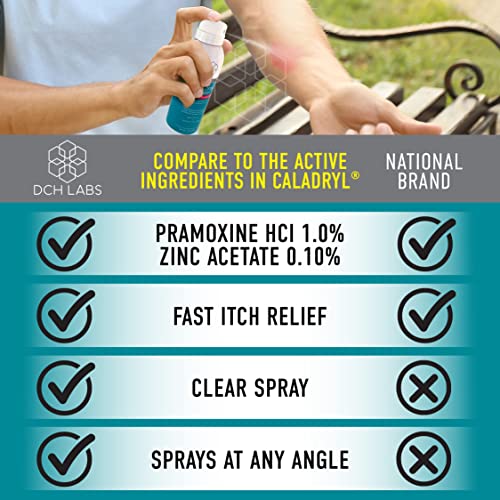 Image of DCH Labs Itch Relief CalaSpray: Fast Itch Relief from Poison Ivy, Oak, Sumac, Minor Scrapes & Cuts, 3 Ounces (3-Pack)