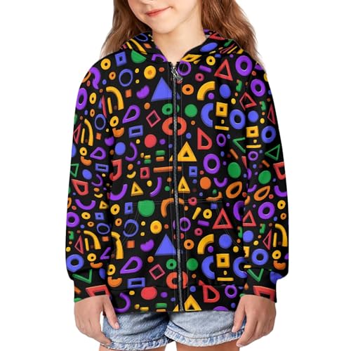 Unisex Kids Zip Up Hoodie Jacket Warm Pullover Sweatshirt Long Sleeve Casual Animal Print Outerwear Fall Clothes S-XL3