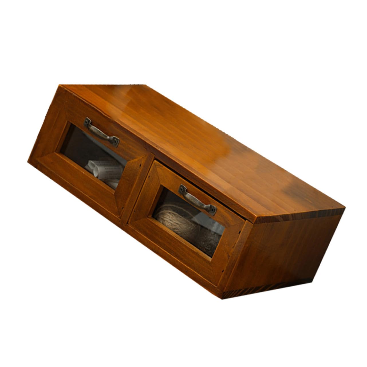 Supporto Alzata per Computer in Legno e Ferro Cassetto da Scrivania | Cassettiera da Scrivania Coffee per Monitor e Cancelleria, Organizzazione Classificata per Ufficio e Studio