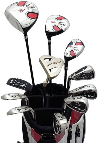 World Eagle F-01 Alfa Men's Complete Golf Set with Whitered Bag Left Flex-r 14-piece