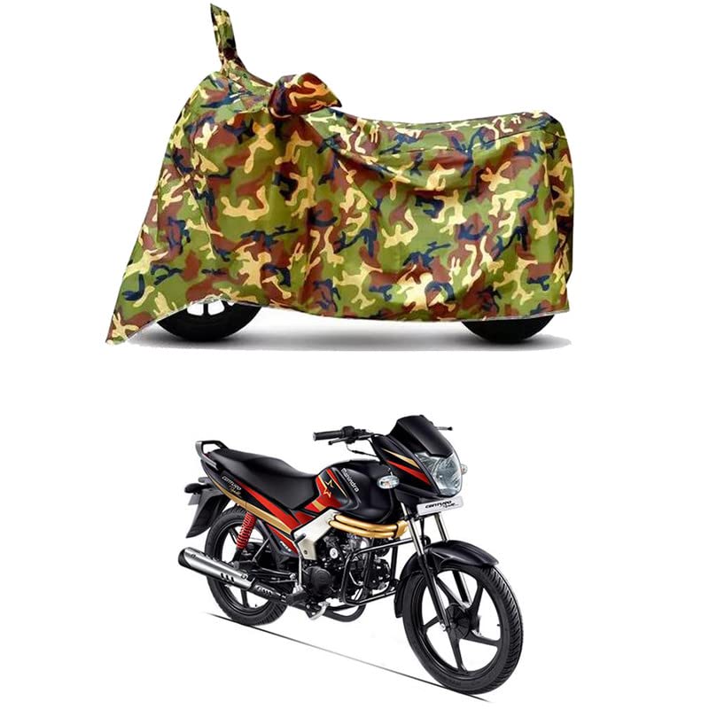 Image of Waterproof 100% PVC Coated Bike Scooty Two Wheeler Body Cover Compatible for Mahindra Centuro BS6 /UV-Rays /Heat Protection /Birds Dropping /Scratchproof /Dust Proof [6X6 Jungle Print]