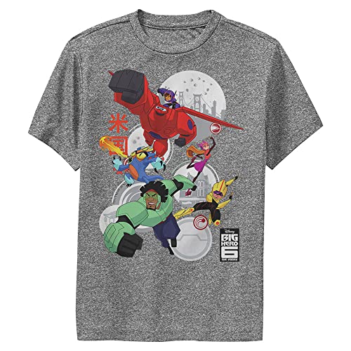 Disney Boys Big Hero 6 Series Robo Team Boys Short Sleeve Tee Shirt