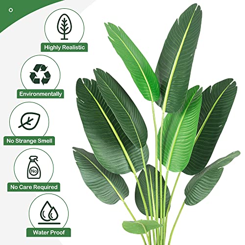 Amyove 5 Ft Artificial Tree Bird of Paradise Artificial Plant Faux Plant Palm Tree Artificial Bird of Paradise Plant for Home Decor Indoor Outdoor Office (60inch, 1 Pack)