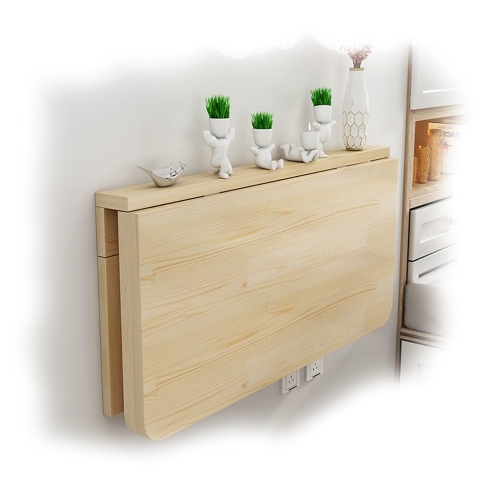 KLGFBDC Wall Mounted Folding Table for Small Spaces - Drop Leaf Folding Desk for Laundry Room Home Office Bar Kitchen (50x30cm/20x12in)