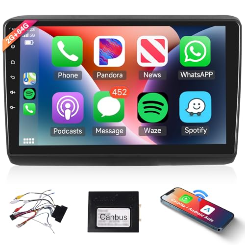 2 GB 64 GB Android 13 autoradio voor FIAT DUCATO 2010/Citroen Jumper/Peugeot Boxer Radio Wireless CarPlay Android Auto Bluetooth handsfree 9 scherm met navigatie achteruitrijcamera WiFi