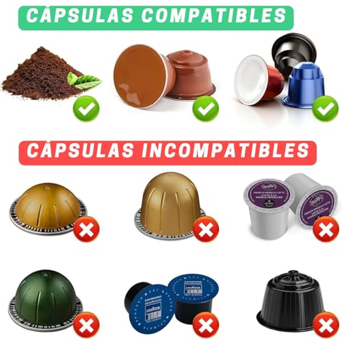 Genzo Tragbare 3-in-1-Kapselmaschine, kompatibel mit Nespresso, Dolce Gusto und gemahlenem Kaffee, ideal für unterwegs, kleine und tragbare Kaffeemaschine – Bild 8