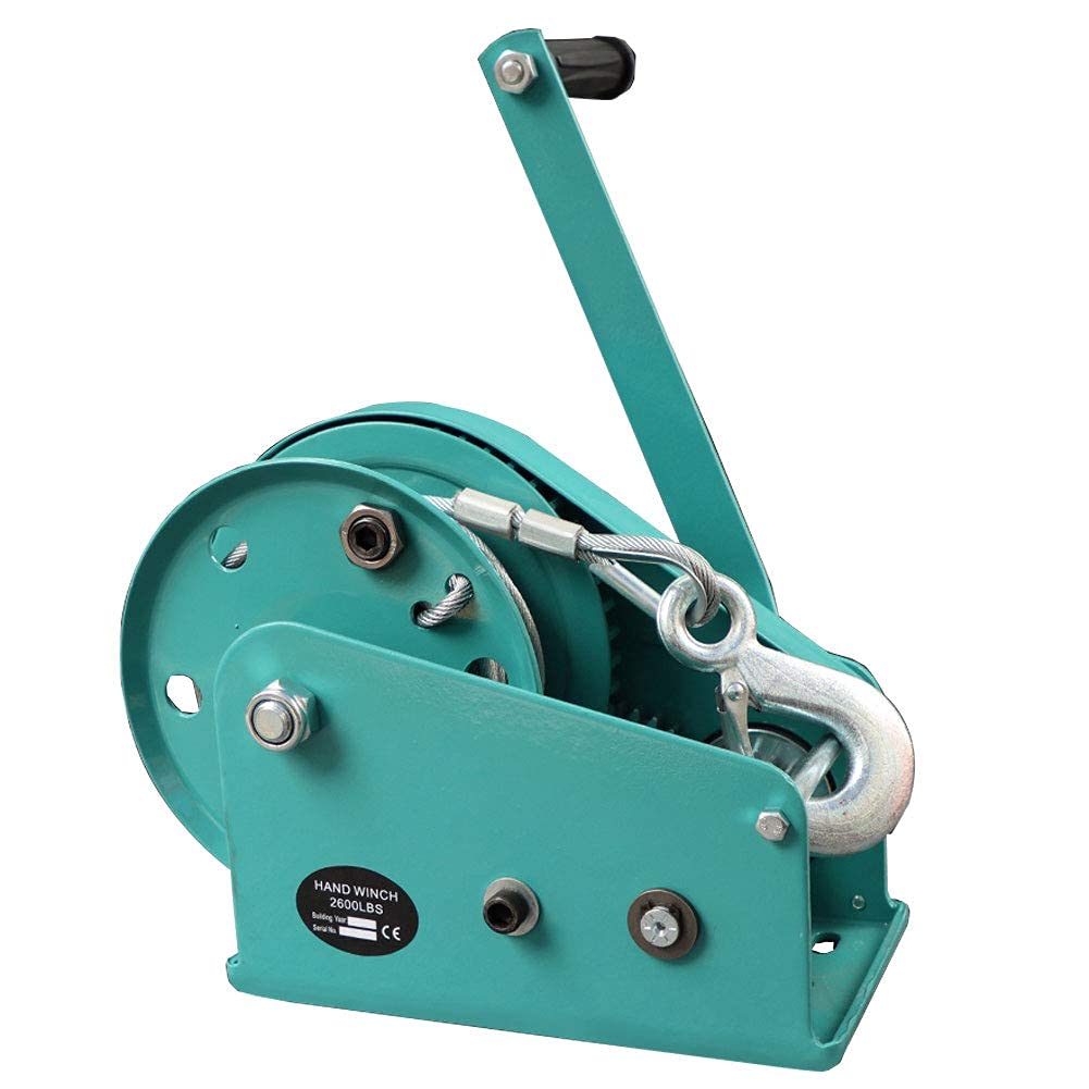 Buy Hand Winch with Brake, Portable Boat Hand Crank Winch with Cable