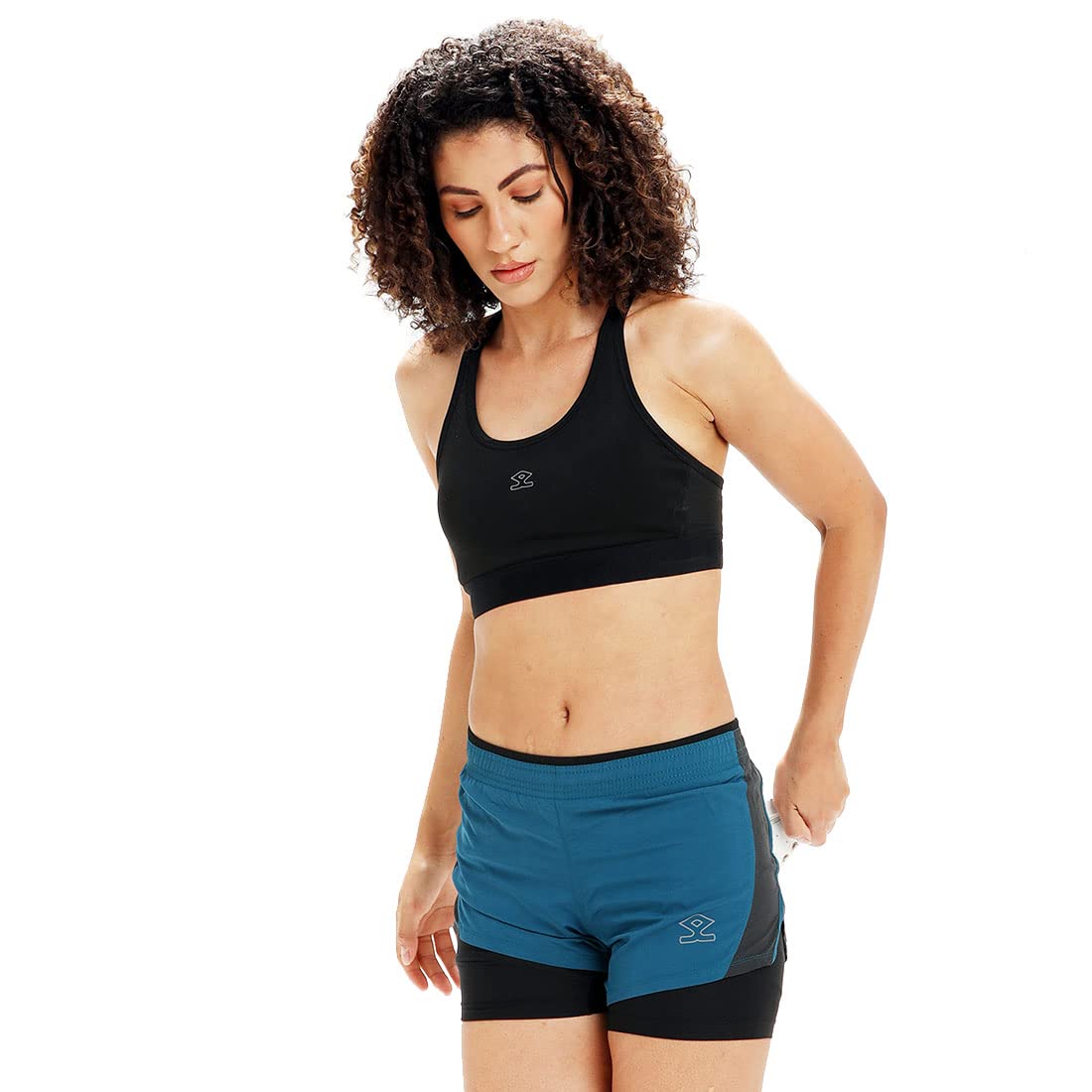 SHREY PRO Double Layer Shorts Girls-Dark Teal-L - Image 4 thumbnail