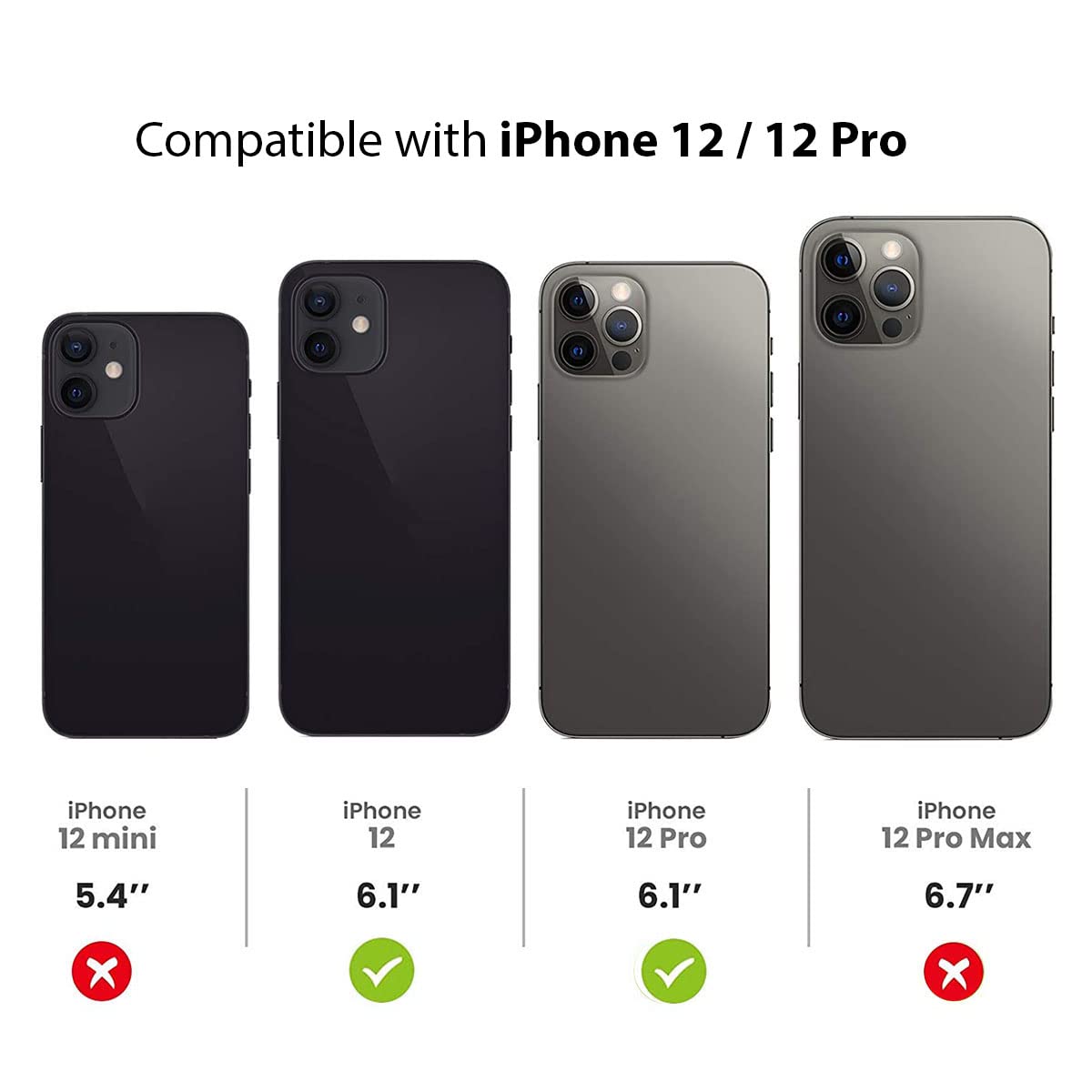 LIRAMARK Liquid Silicone Soft Back Cover Case for Apple iPhone 12 