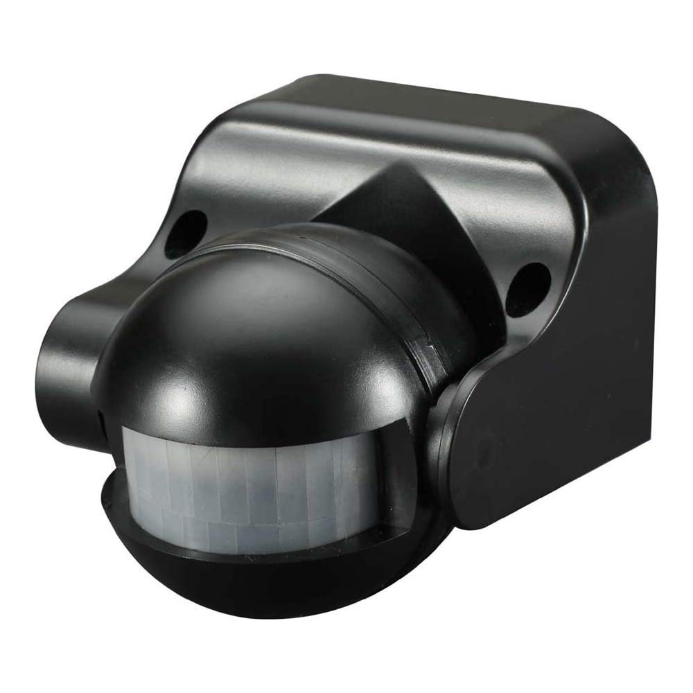 Knightsbridge Black 180 Deg Pir Sensor-, Polycarbonate (L) 100 (H) 82 (W)86
