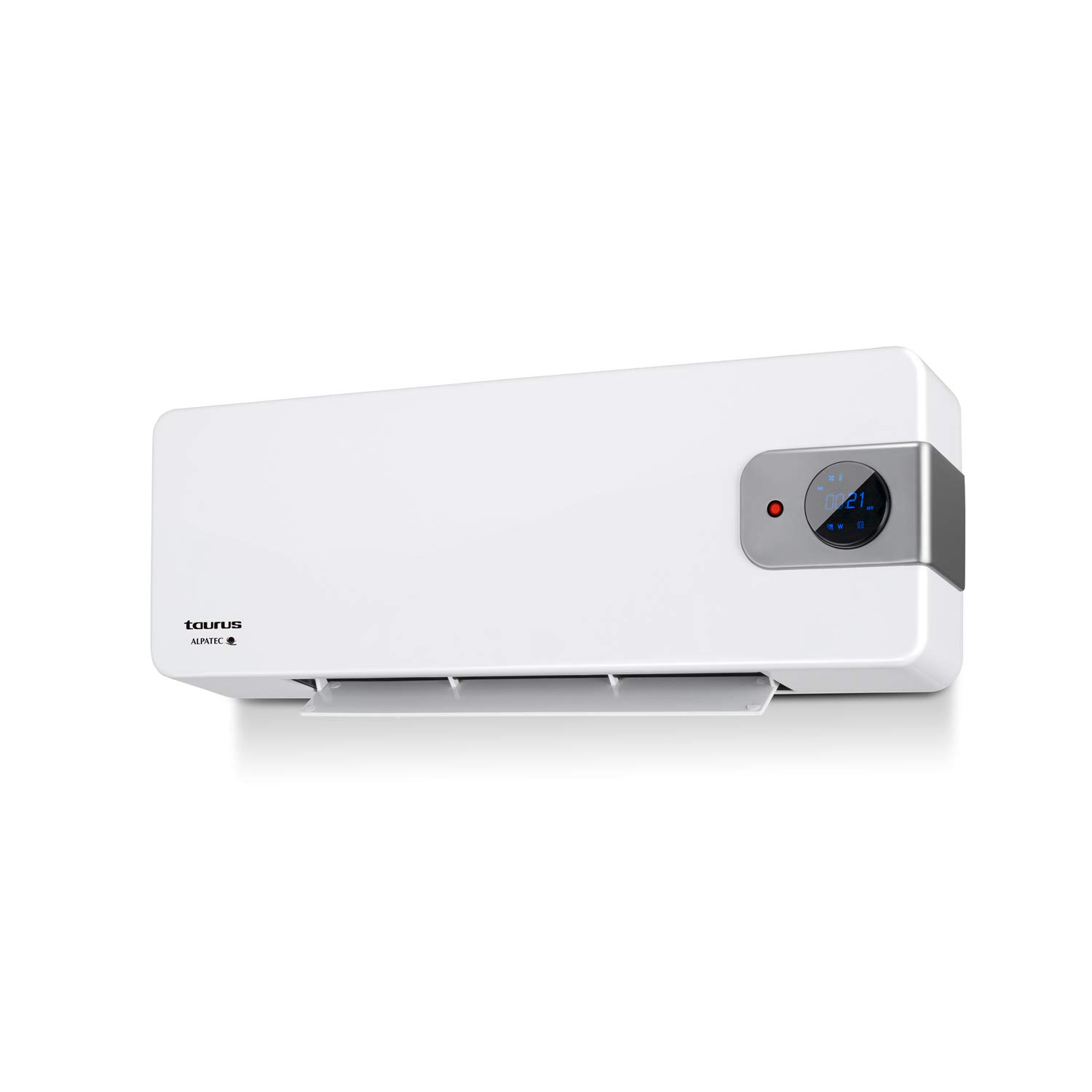 Taurus RCMB 27 - Calefactor IP22 apto para baños, 2000W, 2 potencias, Termostato de 10 a 49ºC, Indicador de temperatura, Temporizador 24h, Programable, Temporizador 24h, Hasta 20m2, Blanco
