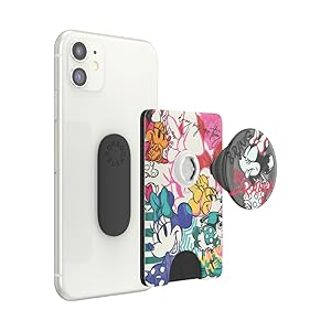 PopSockets Phone Wallet with Expanding Kickstand, Phone Card Holder, Disney - Sketch Minnie