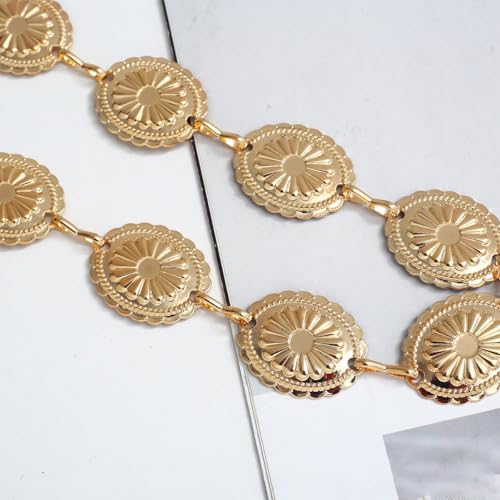 Western Belts for Women Cowgirl, Chain, Concho, western jewelry, Gold Waist Chain, Waist, Country, for Dress and Jeans, Suitable for Tourism, Beach Festivals, Holidays, or Simple Daily Outfits3