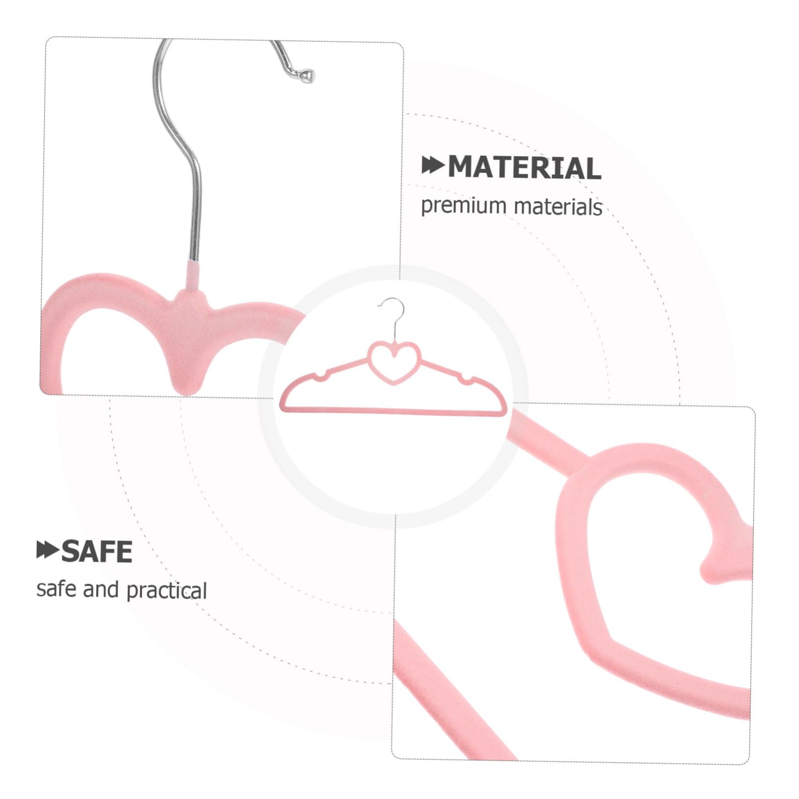 TOPBATHY Resistentes y No se Deforman Antideslizantes de Plástico con Forma de Corazón 10 Perchas Rosas para Ropa y Vestidos Ideales para Armario y Organización
