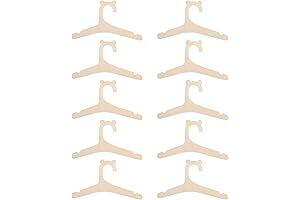 Wooden Childrens Hangers, (10 Pack) Cute Bear Ears Wood Baby Hangers