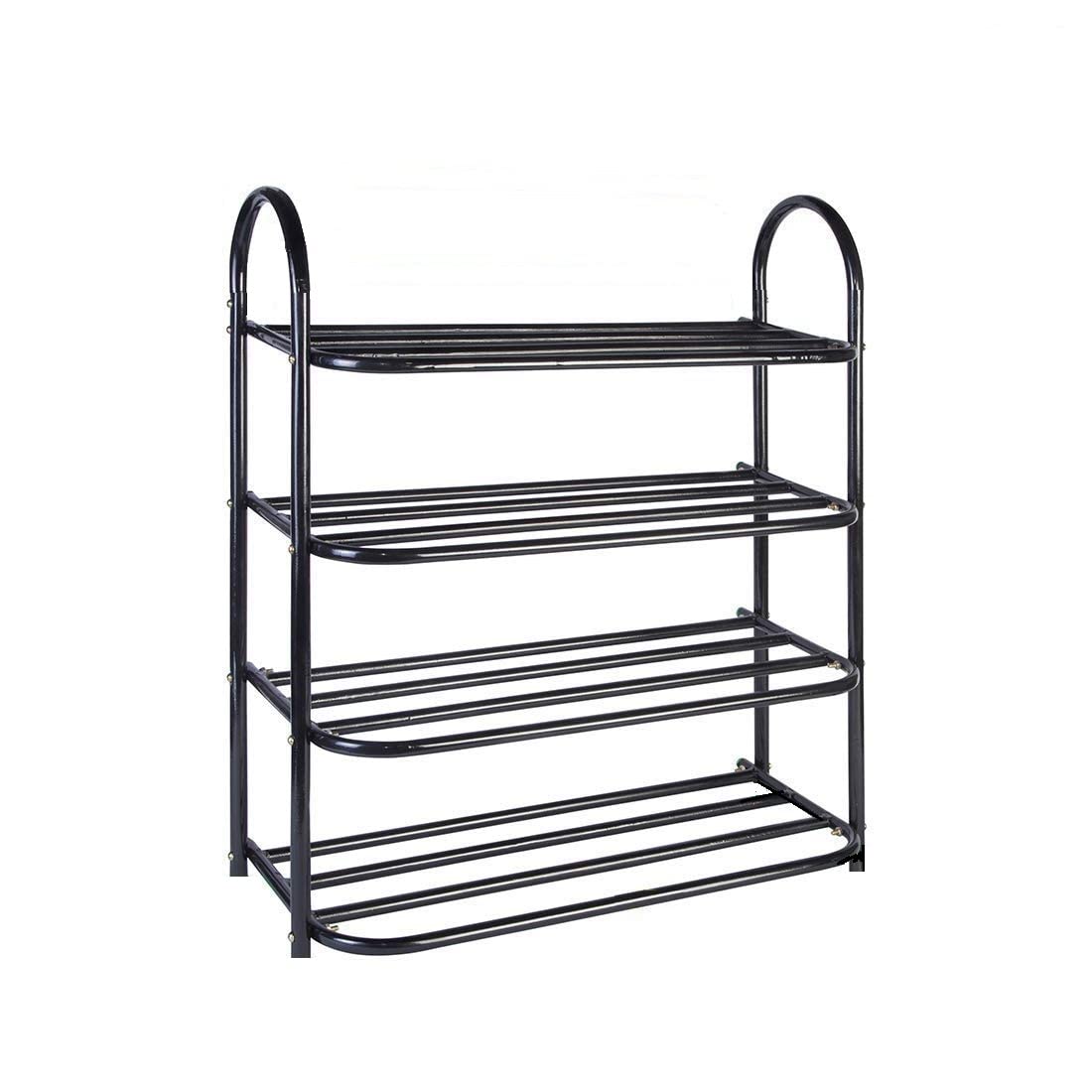 KSP HOME Heavy Metal Shoe Rack (4 Shelves) Foldable Open Book Shelf, Book Shelve, Shoe Rack