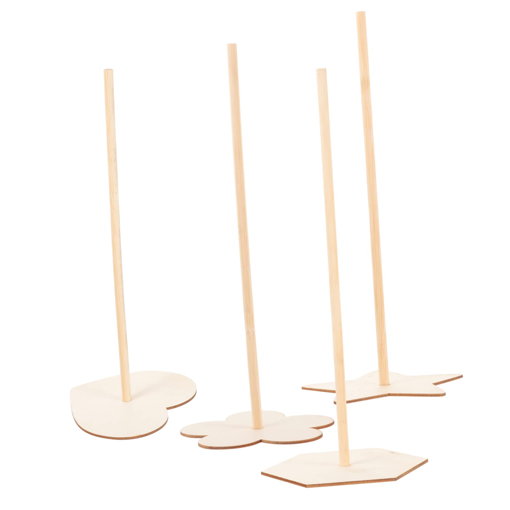 SOLUSTRE 12piezas Soporte De Donuts De Madera Para Fiesta Para Decoración De Mesa Dulce Para Bodas Cumpleaños y Eventos Especiales