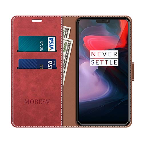 MOBESV Custodia Oneplus 6, Cover a Libro Oneplus
