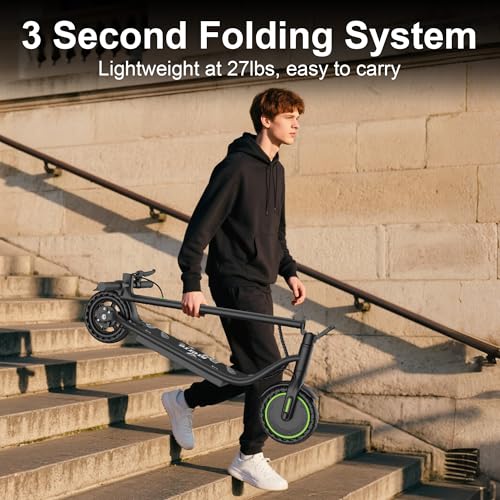 Image of Electric Scooter, 19 MPH, 15 to 21 Miles Long Range, 350W Motor, Foldable E Scooter for Teens Adults Big Kids-Scooter with App, 8.5-inch Tires and Dual Braking