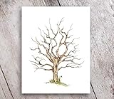 Fingerprint Family Tree Guest Book Alternative 8x10 Print UNFRAMED