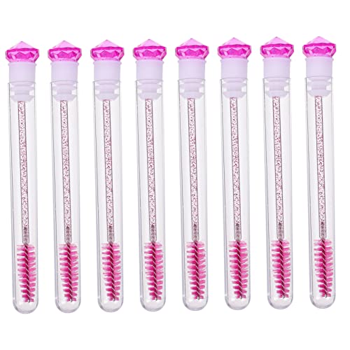 Baluue Makeup Tools Set 8pcs Alicator Brush Diamond Eyelash Tube Eyelash Mascara Brush Portable for Beauty Salon Home