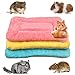 3 pz piccolo animale peluche letto, caldo e soffice coperta per cuccioli, in pile, cuscino per dormire, porcellino d'India, criceto, coniglio, cincilla, scoiattolo, riccio (piccolo: 30 x 11 in, D)