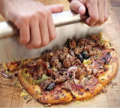 HUJI Stainless Steel Pizza Cutter - 14 inch Rocker Style (1 Pack) - Thumbnail 2