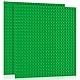 2 Große Bauplatte Kompatibel mit Duplo Platten, Groß Platten passend für Meisten Marken von Großen Grundplatte, 38.1 * 38.1cm Platten-Set Spielzeug für Mädchen und Jungen, Grün