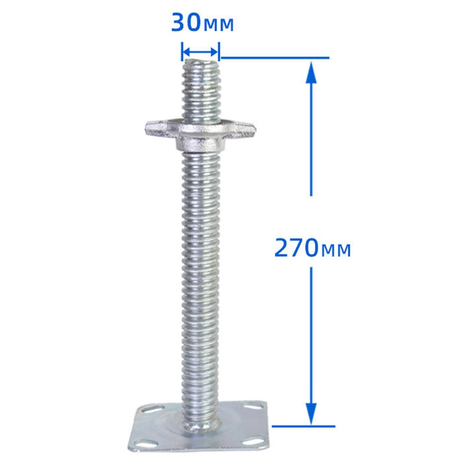 Scaffolding Wheels Heavy Duty with Extended Spiral Brake Universal Caster Lifting Adjustment Wheel(30 * 270mm)