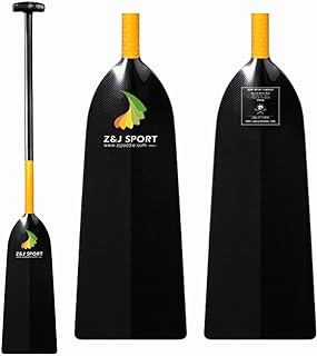 Z&J SPORT Dragon Boat Paddle Carbon Fiber with T Handle, IDBF Approved Paddle with Waterline Storm Model