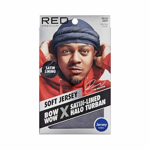 Image of Red by Kiss Bow Wow Premium Satin Mens Turban - Anti Breakage Moisture Retention, Stylish Soft Light Comfort Headwear