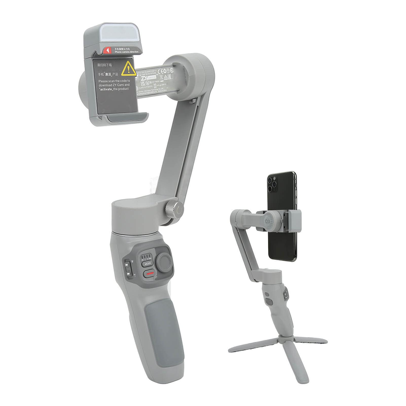 Stabilizzatore per smartphone a 3 assi con treppiede