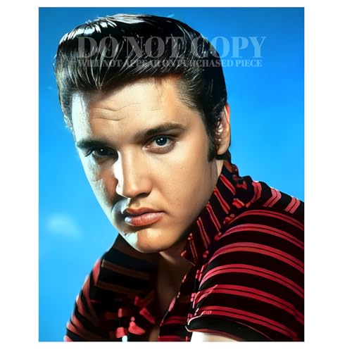 Photographie d'Elvis pour décoration salon vintage et ambiance rock and roll des années 50