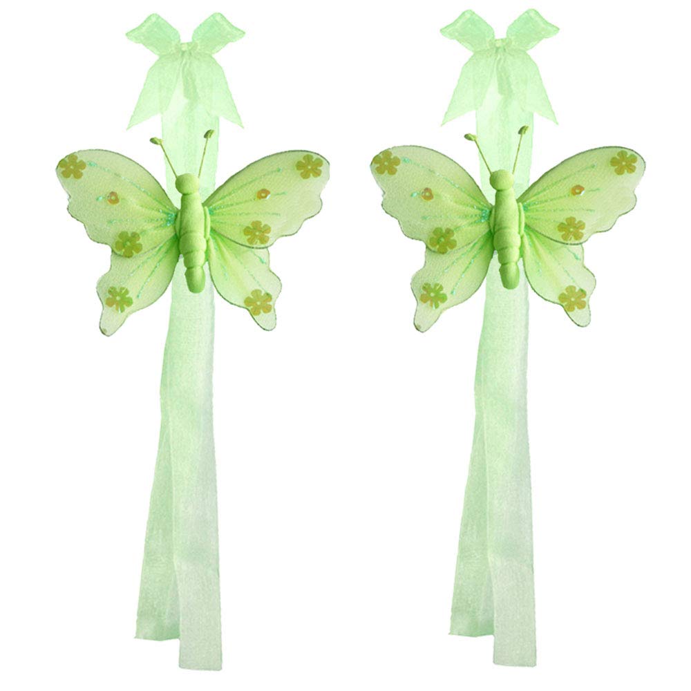 Buy Butterfly Curtain Tiebacks Green Jewel Nylon Butterflies Pair Set