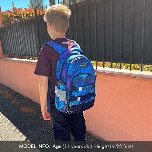 Mibasies Kids Backpack For Girls And Boys, Elementary Student Bookbag Middle School Bags(Blue Print) #TOP6