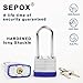 SEPOX® 6 Pcs Pack Keyed-Alike Padlock with Same Key 2Pcs Each Set, Extra Long Shackle, 1-9/16