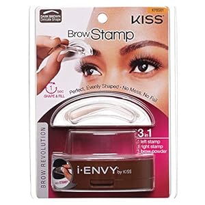 Kiss i-envy brow stamp kit Dark brown Makeup, 1 Count