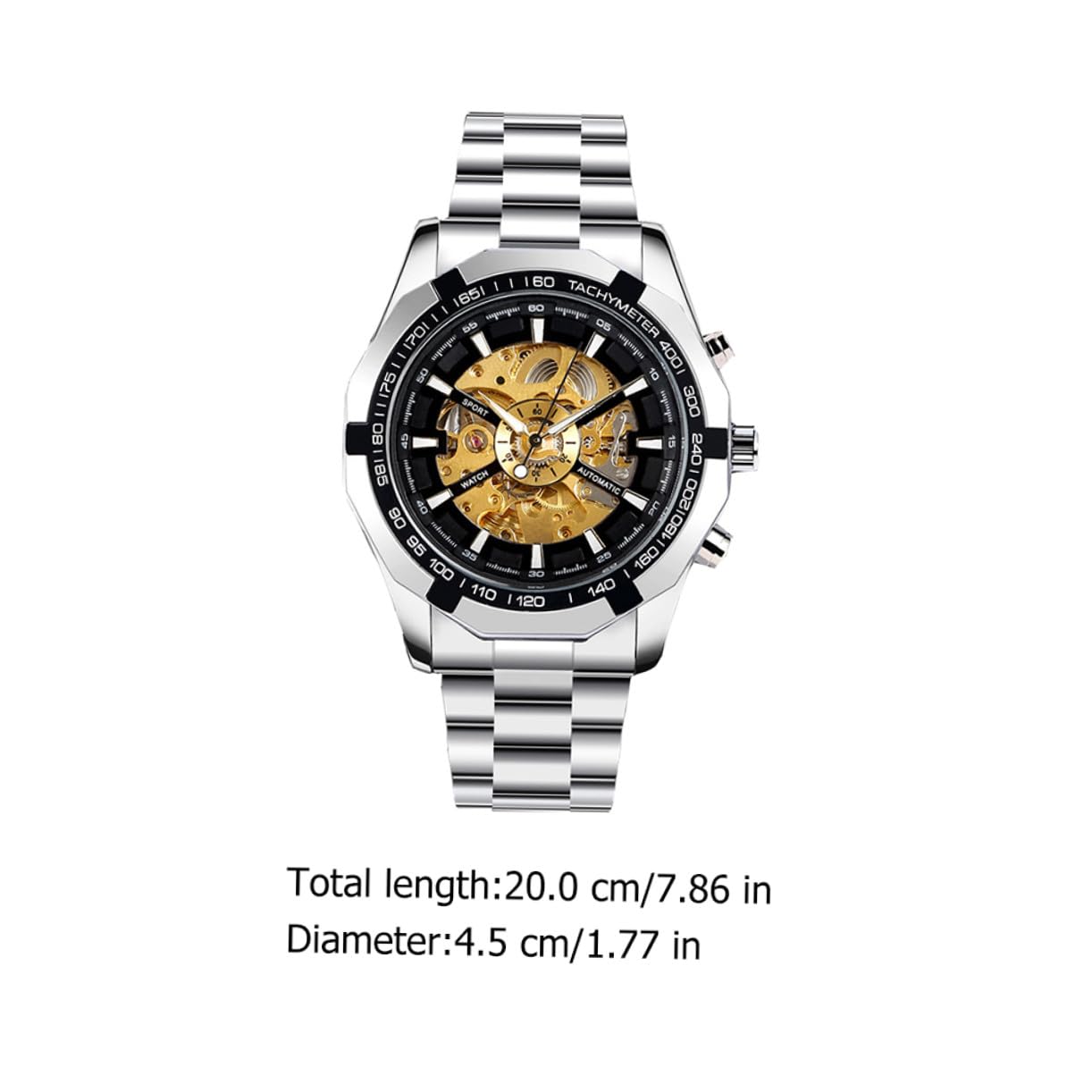 Herrenarmbanduhr mit Automatikaufzug, Große Zeiger, Zinklegierung