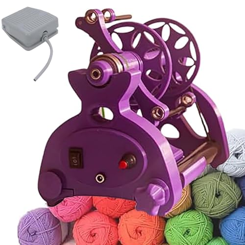 Automatic Knitting Yarn Winding Machine, Household Electric Spinning Wheel, Mixed Roving Process, Adjustable Speed Electric Spinning Wheel for Wool, Silk, Fiber and Other Weaving