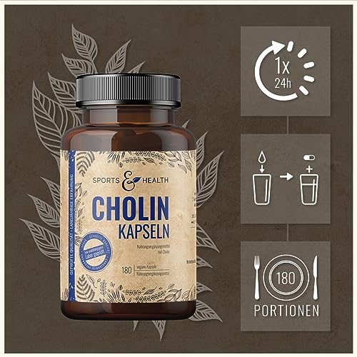Cholin CDF Sports & Health Solutions Kapseln hochdosiert, 180 Stück