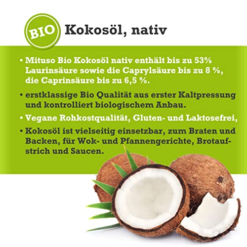 mituso Bio Kokosöl, nativ, 1er Pack (1 x 5L) im Eimer