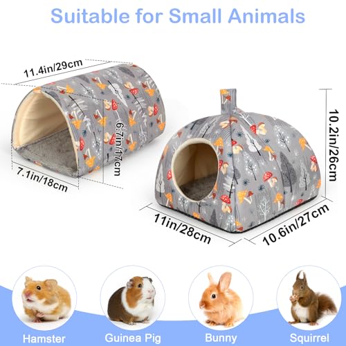 Esconderijo de porquinho da índia, cama e túnel macios de porquinho-da-índia, pacote com 2, túnel la