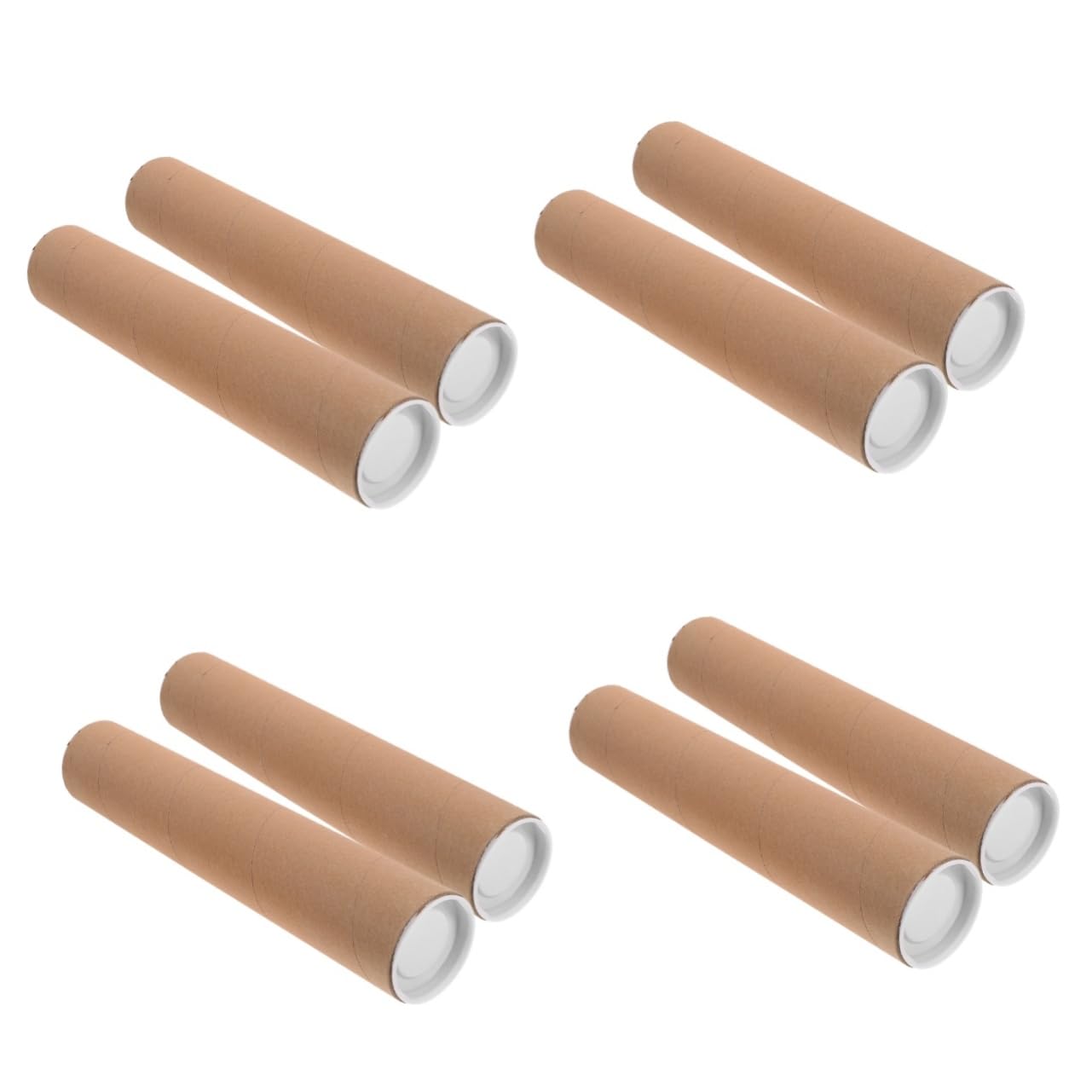 8stücke Kraftpapier Versandröhren Mit Kappen Für Dokumente Poster Und Kunstwerke Robuste Aufbewahrungslösung Für Kreative Projekte Und Sicheren Versand