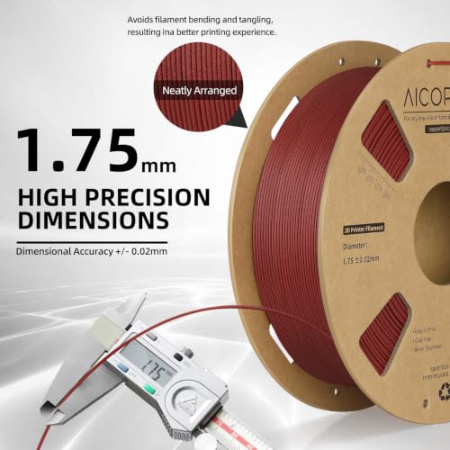 Image of PLA-CF Carbon Fiber PLA 3D Printer Filament 1.75mm 1KG Red