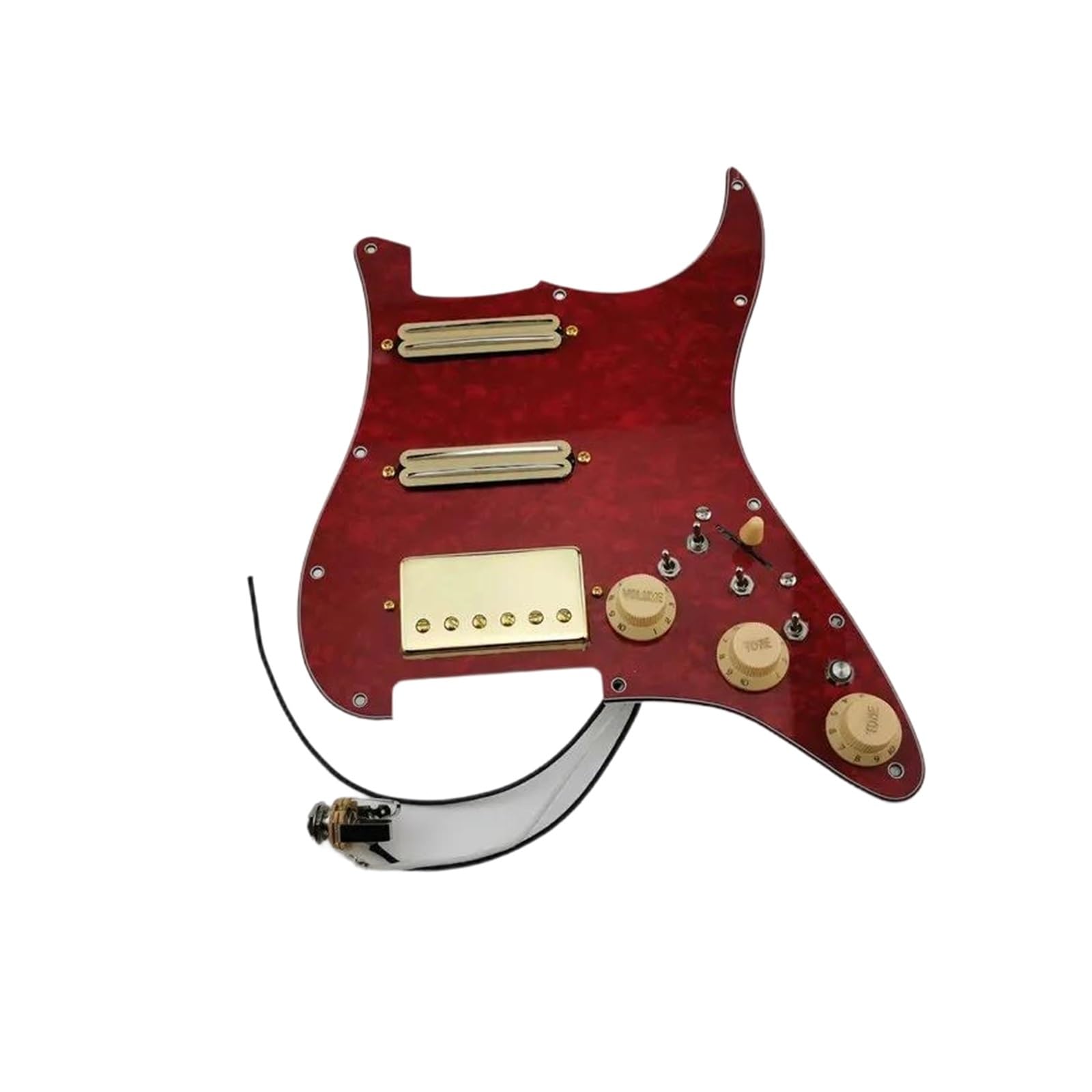 Alnico 5 HSS Con Precable De Pastilla Humbucker Adecuado Para Principiantes Pastillas Del Golpeador De Guitarra Eléctrica(3/4)