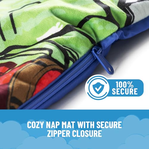 Image of Jay Franco Kids Slumber Bag and Pillow - 54 x 27 Inch Comfy Indoor Sleeping Bag for School and Sleepovers, 2 Piece Set, Blue - Avengers