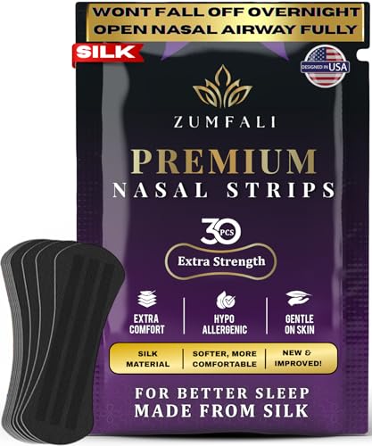 Nasal Strips for Snoring – Extra Strength Nose Strips for Sleep, Breathing & Congestion Relief – Hypoallergenic, Latex-Free, Sweat-Resistant Nasal Strips for Snoring and Sleep Quality