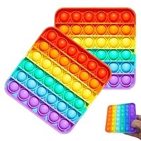 2 Stück Pop It Spielzeug, Pop It Baby, Plopp Spielzeug, Popped, Anti-Stress-Spielzeug, Sensory Fidget Toy, Antistress Spielzeug, Für Kinder Und Erwachsene (Quadratisch)